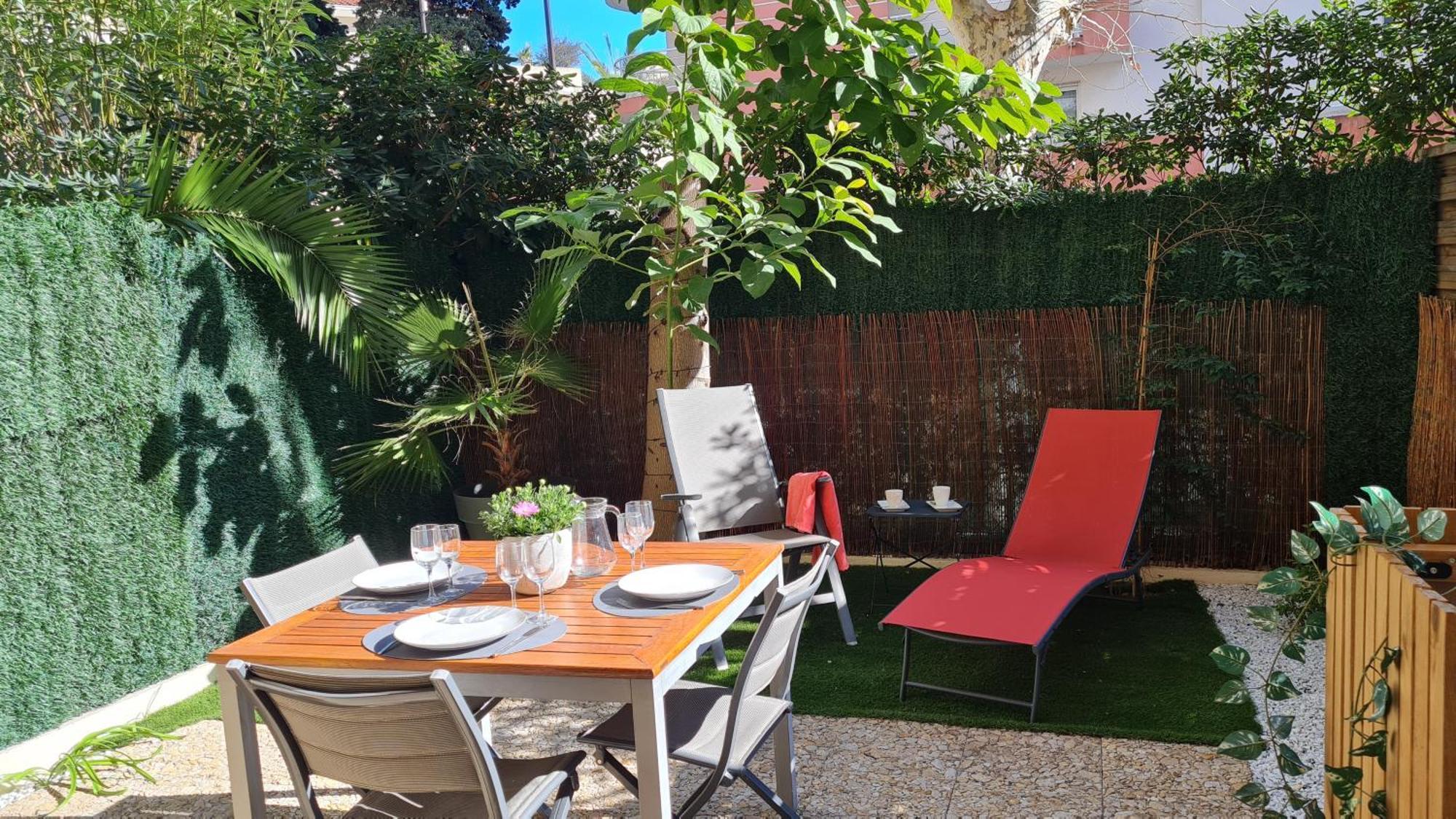 Studio Sun-Beach Avec Parking Et Jardin - 500M Des Plages De Juan Les Pins Antibes Eksteriør bilde